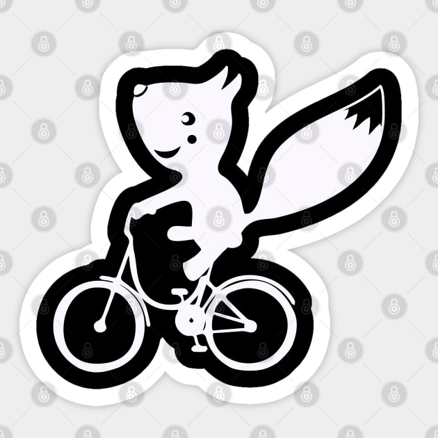 Squirrel Biking Sticker by katelein